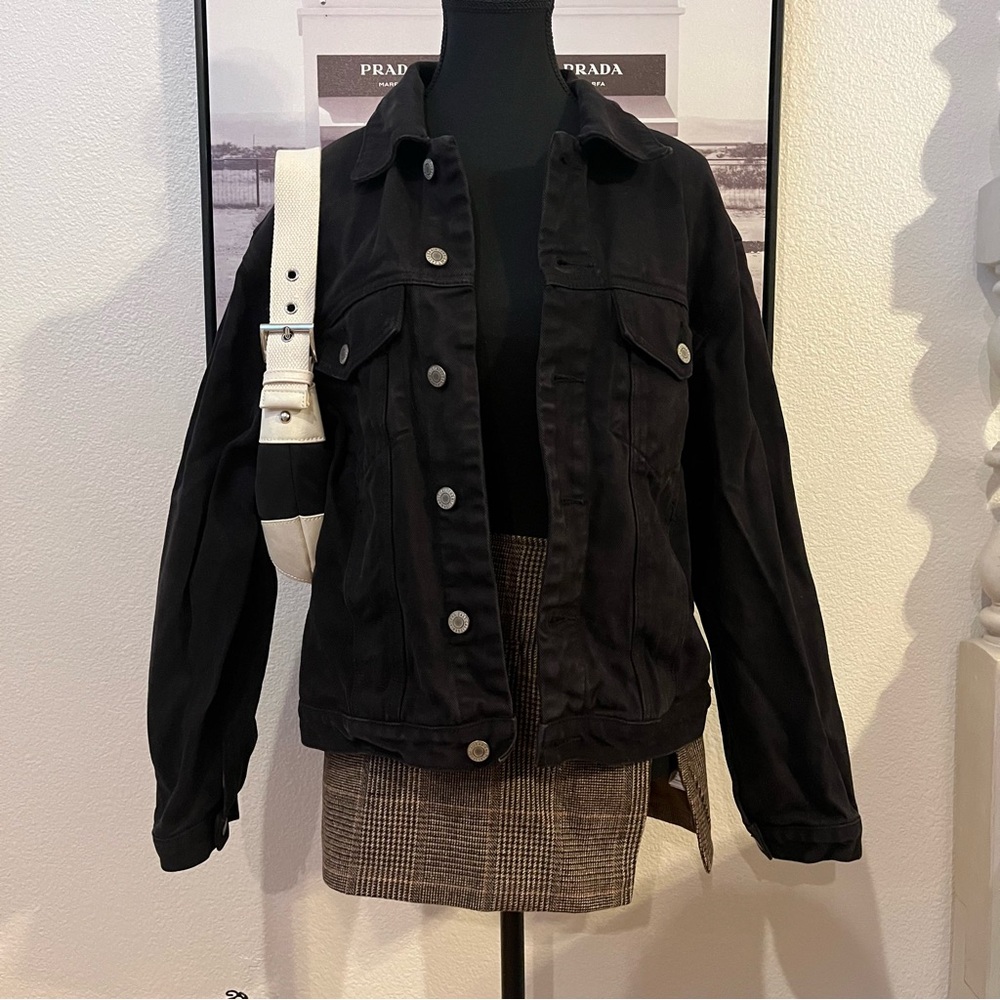Brandy Melville black oversized denim jacket